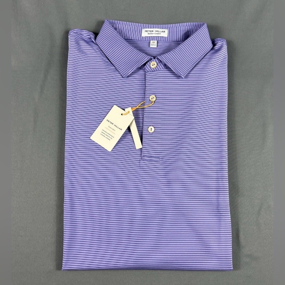 Peter Millar Golf Shirt Polo CS Summer Comfort Golf Shirt Polo XL Purple